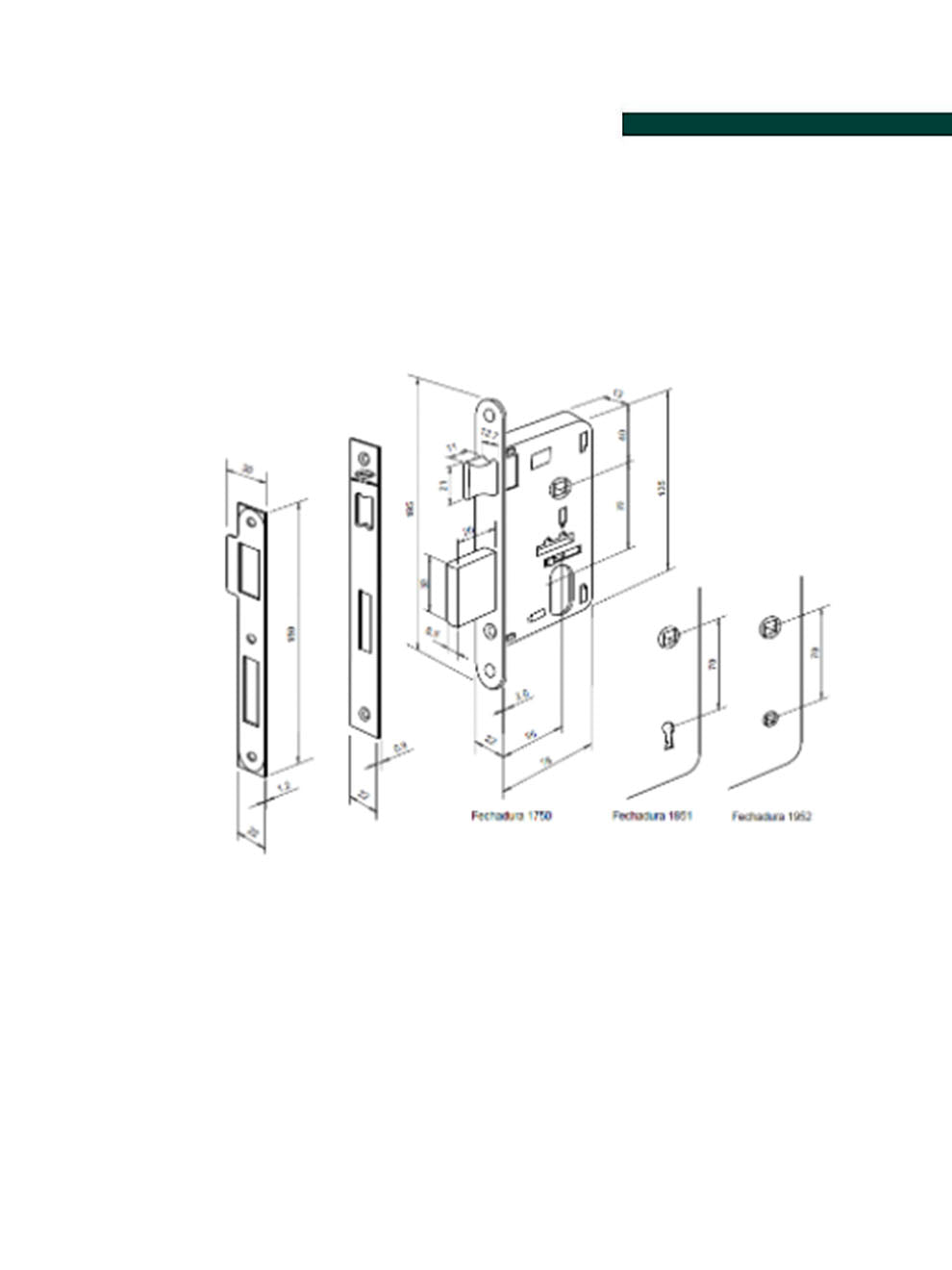 Imab - Fechadura BAN 1952 Inox XP avulso FCI