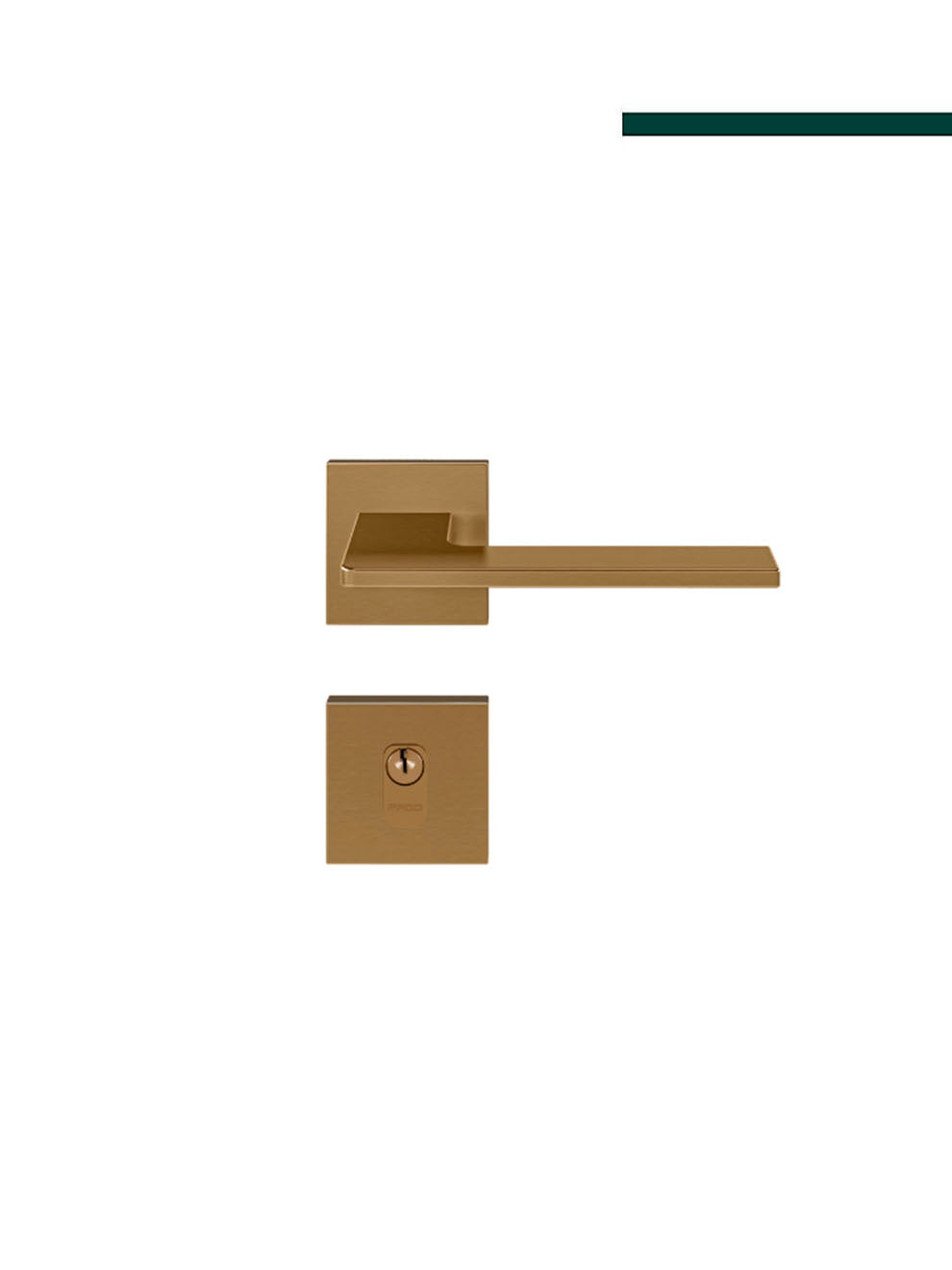 PADO - Fechadura Sara em Zamac Red Gold Escovado Externa