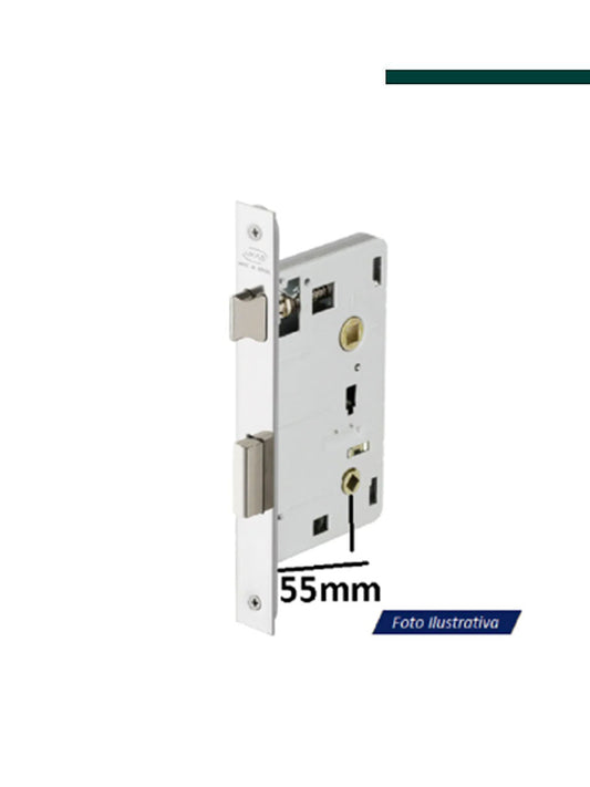 IMAB - Fechadura Maquina Banheiro 1952 INOX PP *(MAQUINA PRETA)