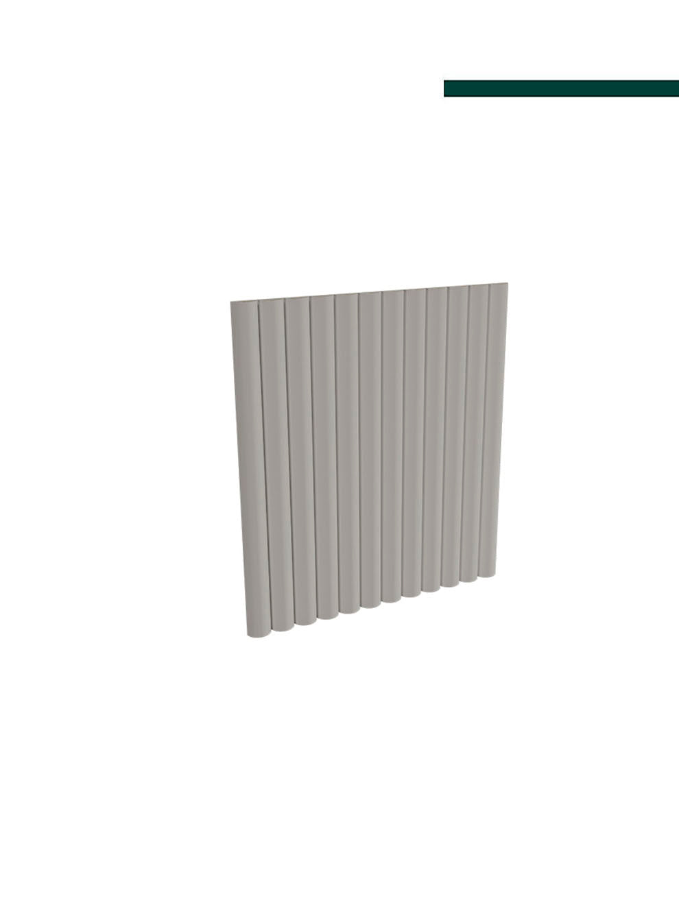 Santa Luzia - Meia cana 599 curva Cinza Glacial (PACOTE C/ 6 PEÇAS) 2,80m