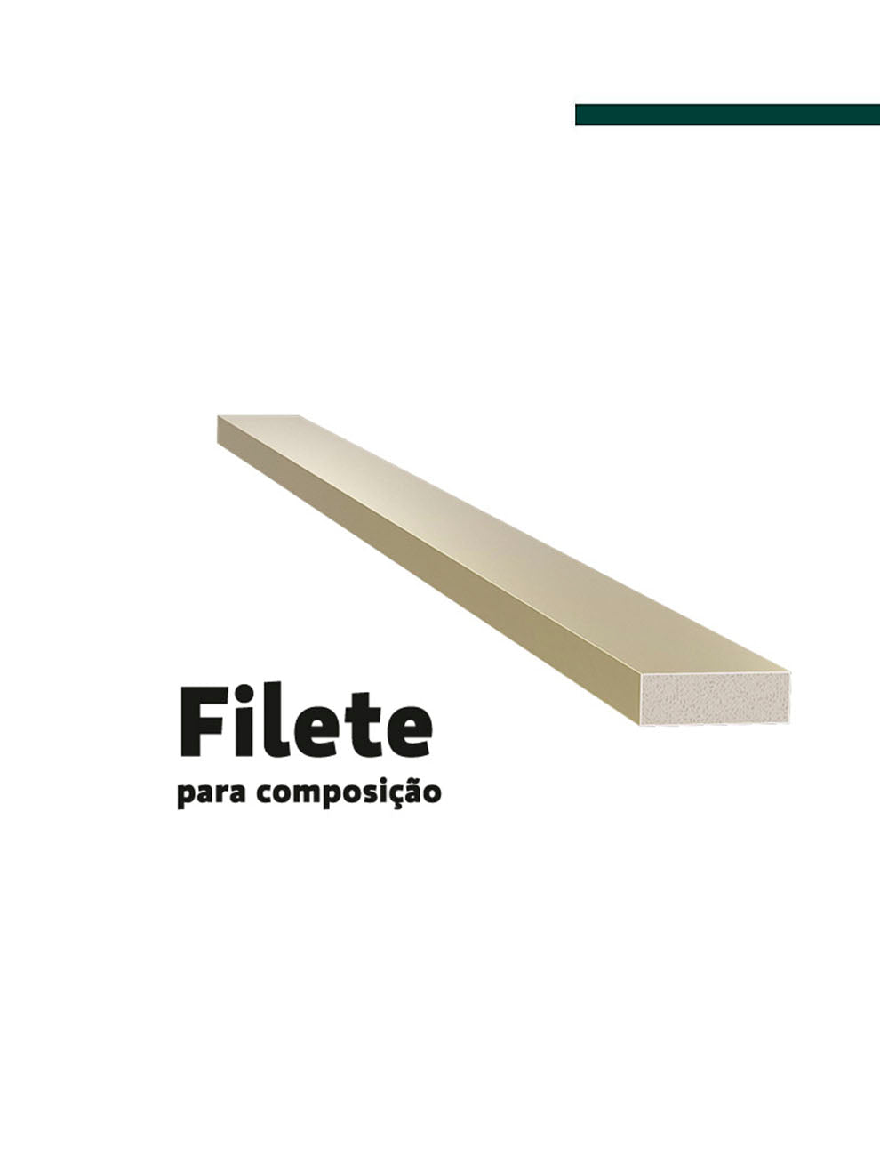 Filete Champanhe 23,5mm x 8mm x 2,80m - (PCT C/2) -  Santa Luzia
