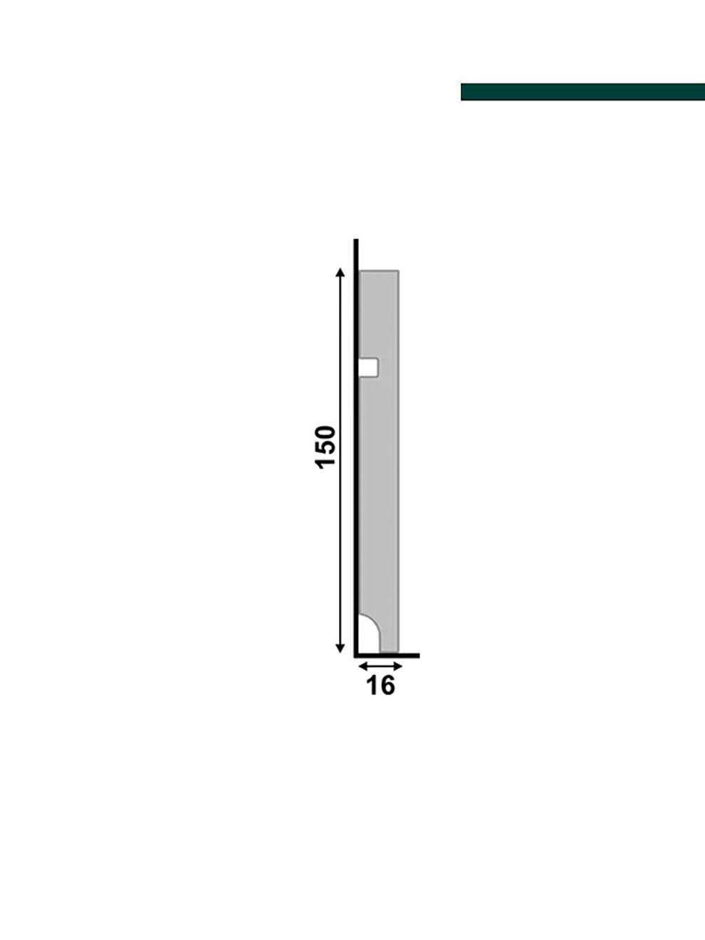 Santa Luzia - Rodapé 480 Fendi – 15cm - Barra