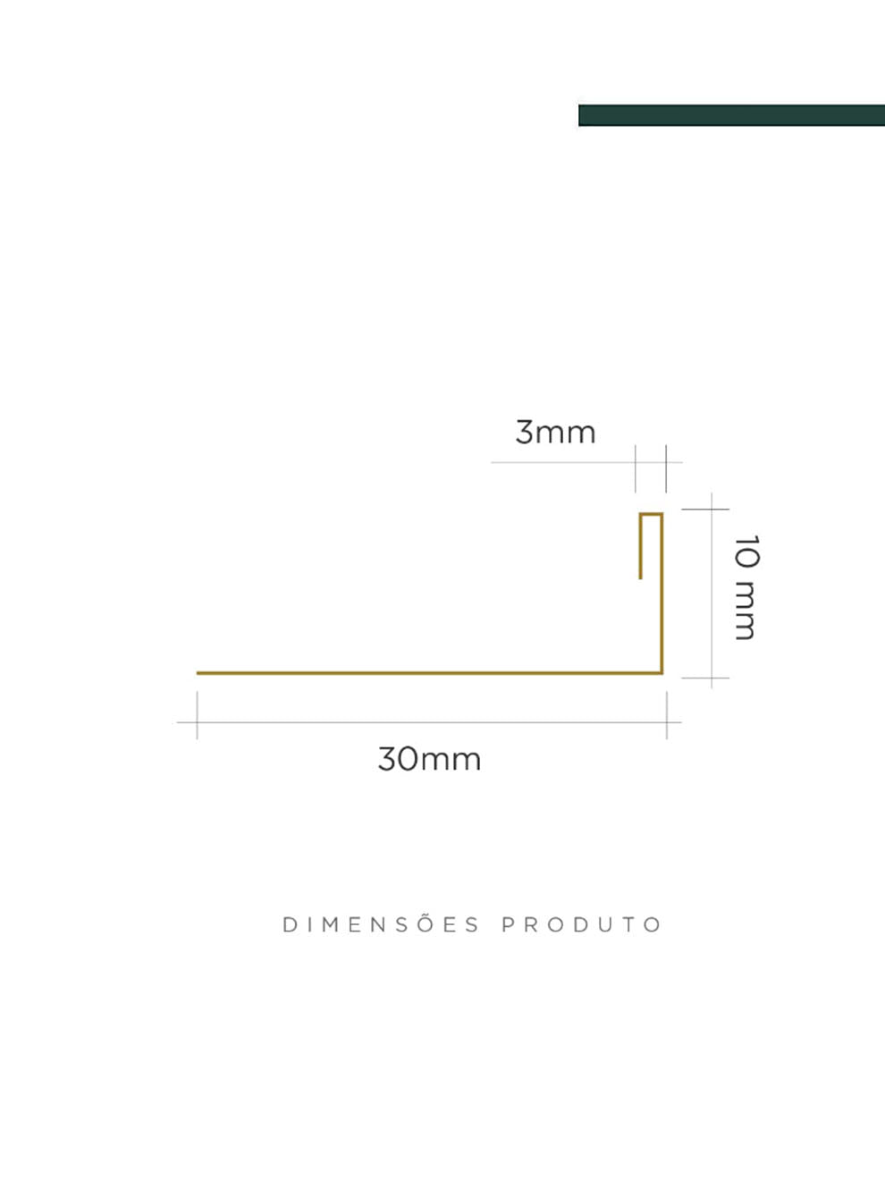 Viscardi - Perfil Ravena 267 AÇO Inox Brilhante 3mm x 10mm x 3m (5 PEÇAS)