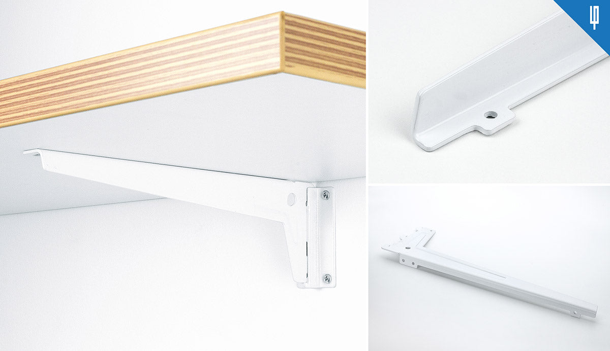 Suporte em Aço Versátil Branco com aba Direita - Fico