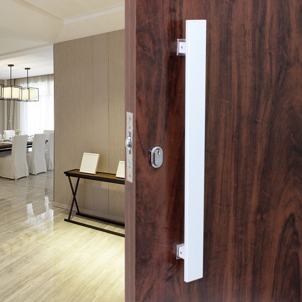 Puxador ECO Planus 750x600mm Alumínio Branco - Geris