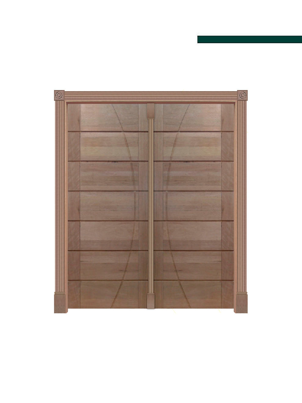 Porta de Madeira Pivot 330 BBB-R Friso em Arco - Casmavi