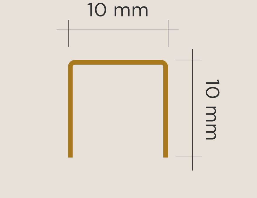Viscardi - Perfil Decor 141 Inox Brilho 10mm x 10mm x 3m (5 peças)