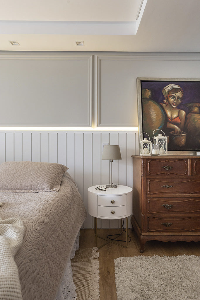 Acabamento para Lambri 656 caixa (6 peças) - 2,80m - Branco - Santa Luzia