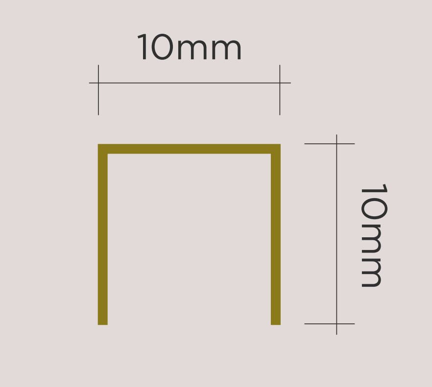 Viscardi - Perfil Luxor Grafite Brilhante 115 - 10mm x 10mm x 3m - (5 peças)
