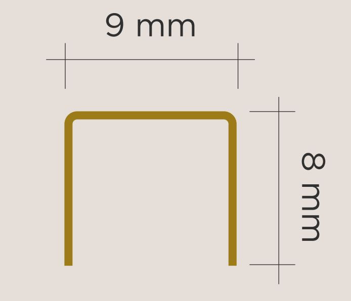 Viscardi - Perfil Slis Red Gold 076 Marrom Avermelhado Brilho - 09mm x 08mm x 3m - (5 peças)