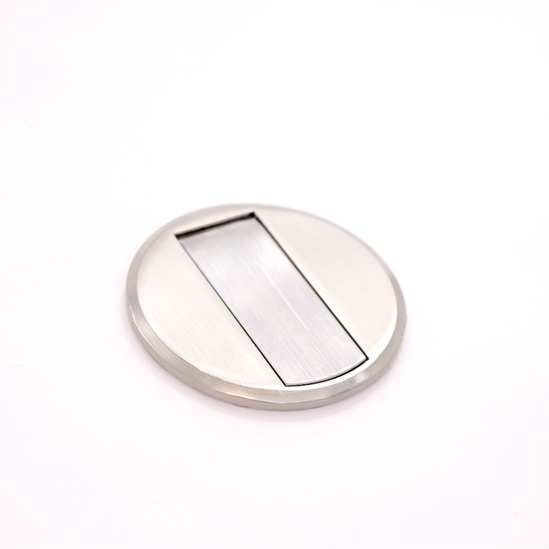 Trava Porta Magnético Slim Escovado - Comfortdoor