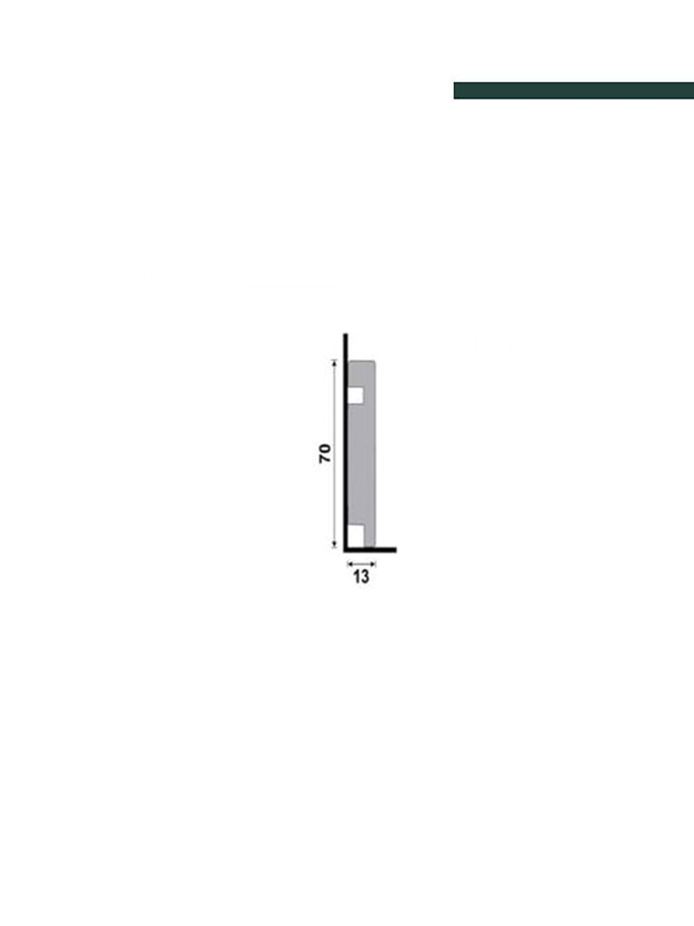 Rodapé 451 Branco – 7cm - (CX C/14 PEÇAS) Santa Luzia