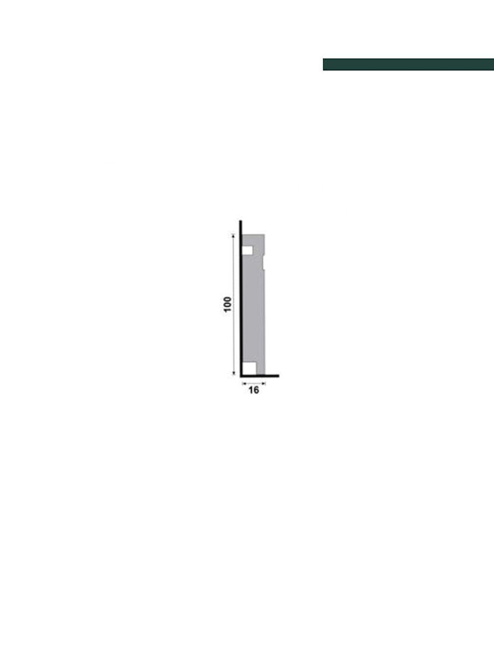 Rodapé 457 Branco – 10cm - (CX C/10 PEÇAS) - Santa Luzia