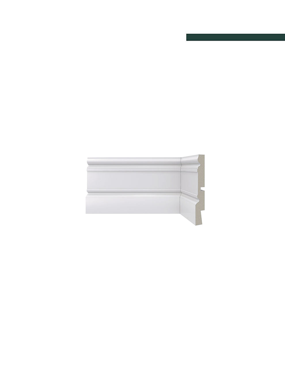Rodapé 01 Branco – 12cm - Barra - Santa Luzia