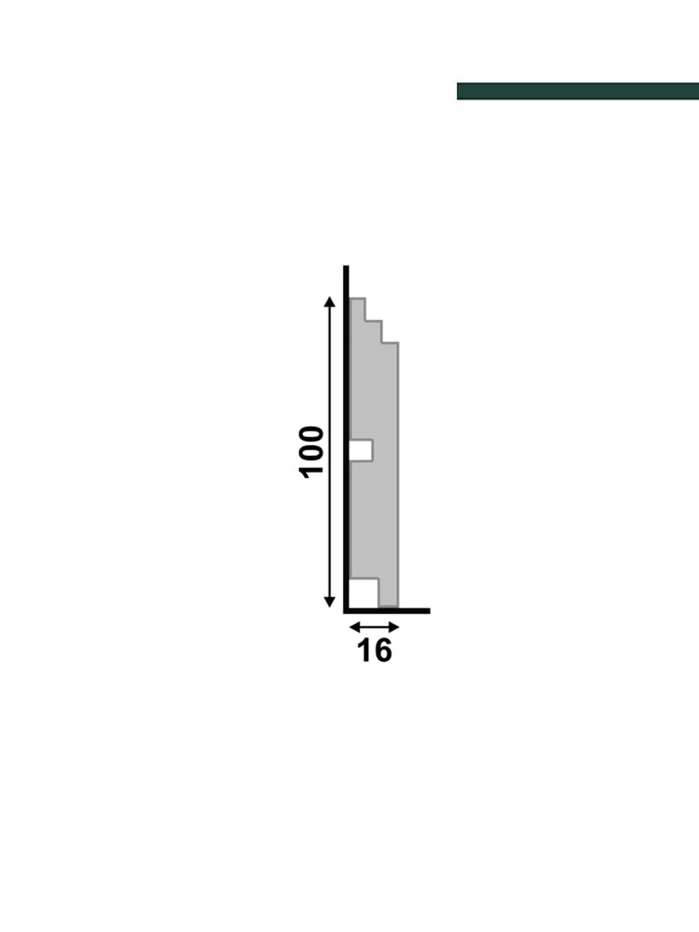 Rodapé 464 Branco – 10cm - Santa Luzia