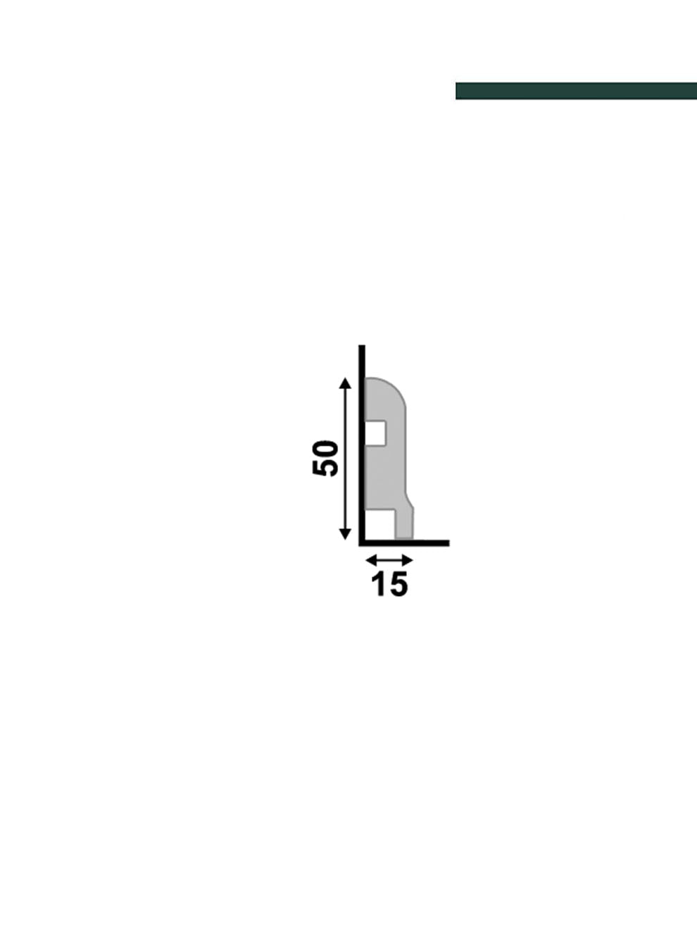 Rodapé 478 Branco – 5cm - (CX C/12 PEÇAS) - Santa Luzia