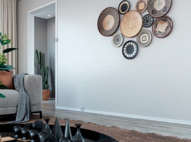 Rodapé 478 Branco – 5cm - (CX C/12 PEÇAS) - Santa Luzia