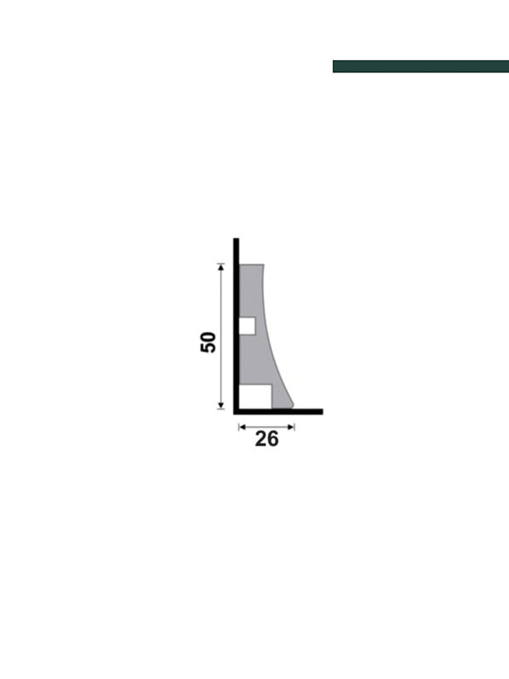 Rodapé 441 Branco – 5cm - (CX C/10 PEÇAS) - Santa Luzia