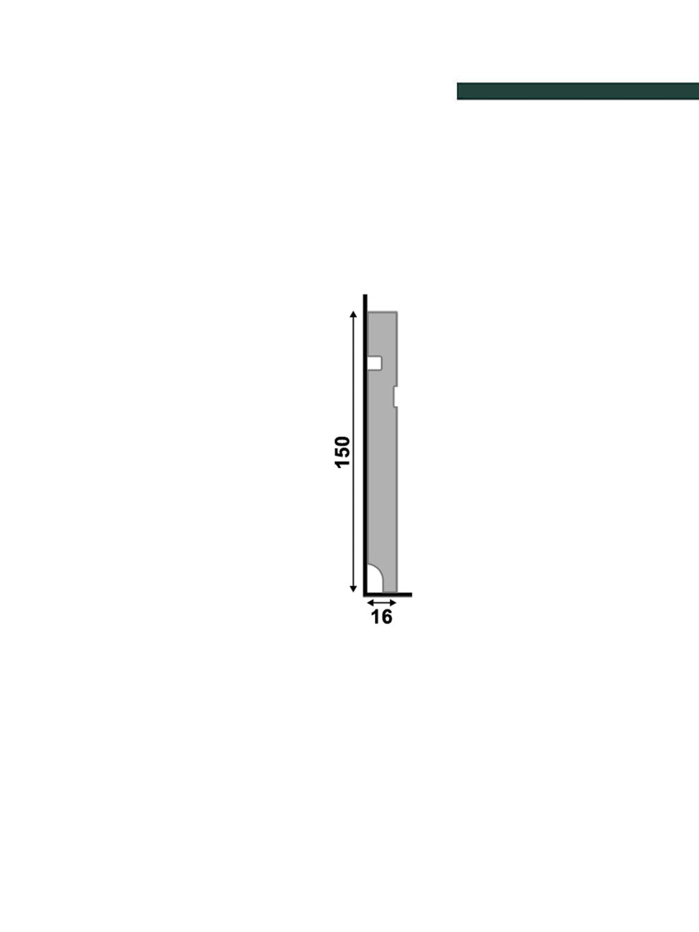 Rodapé 503 Branco – 15cm - Peça - Santa Luzia
