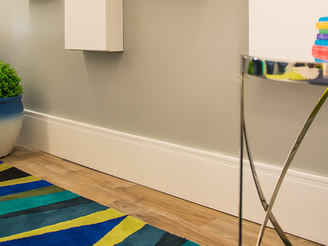 Rodapé 505 Branco – 20cm - Peça - Santa Luzia