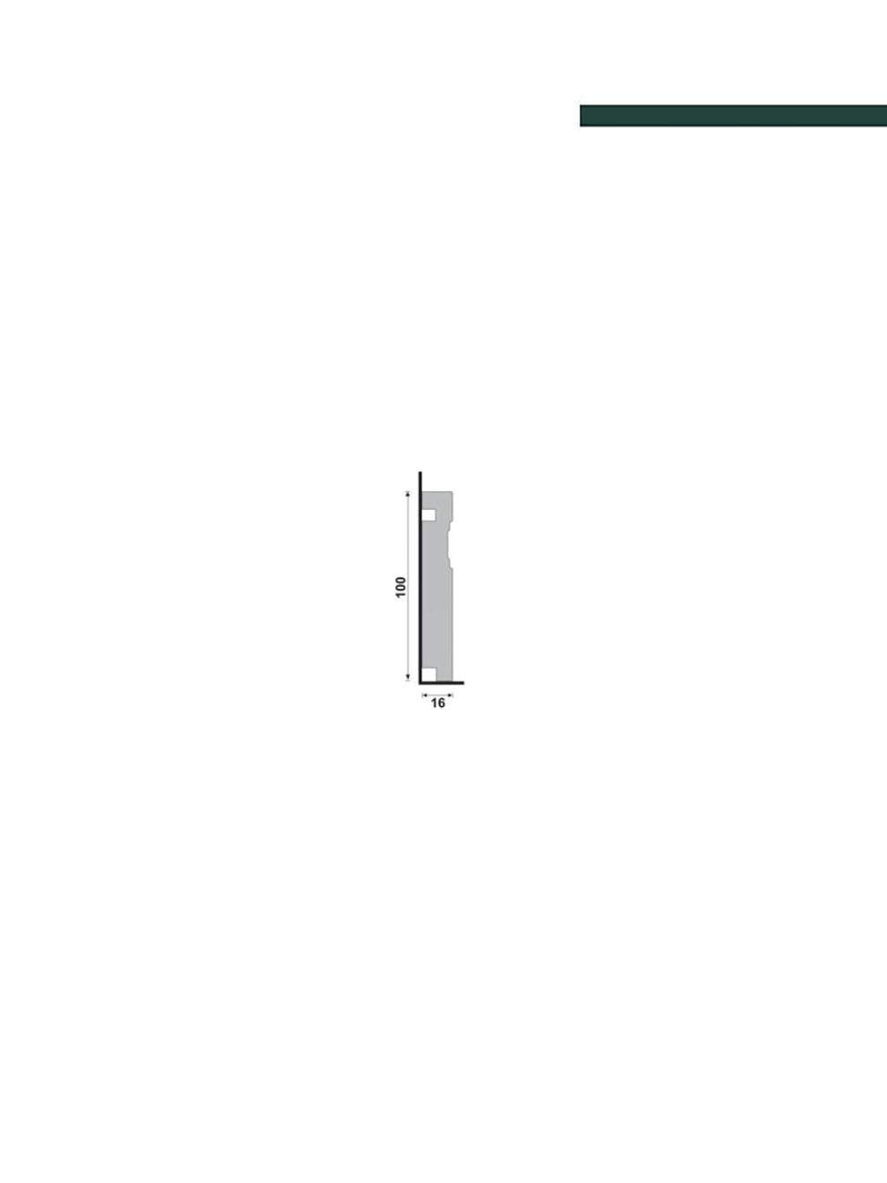 Rodapé 514 Branco – 10cm - Peça - Santa Luzia