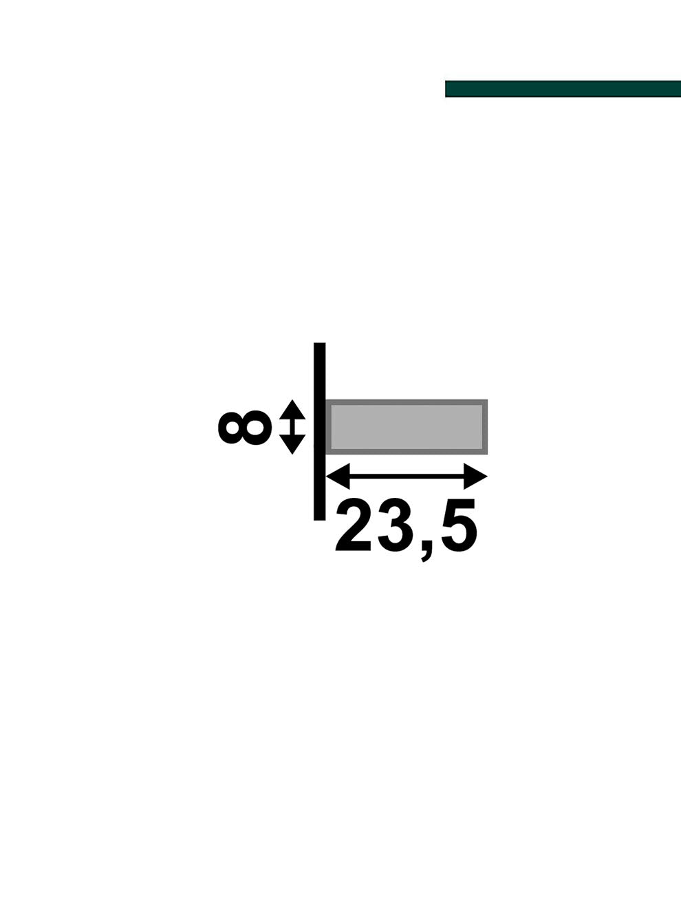 Filete Preto 23,5mm x 8mm x 2,80m - (PCT C/2) -  Santa Luzia