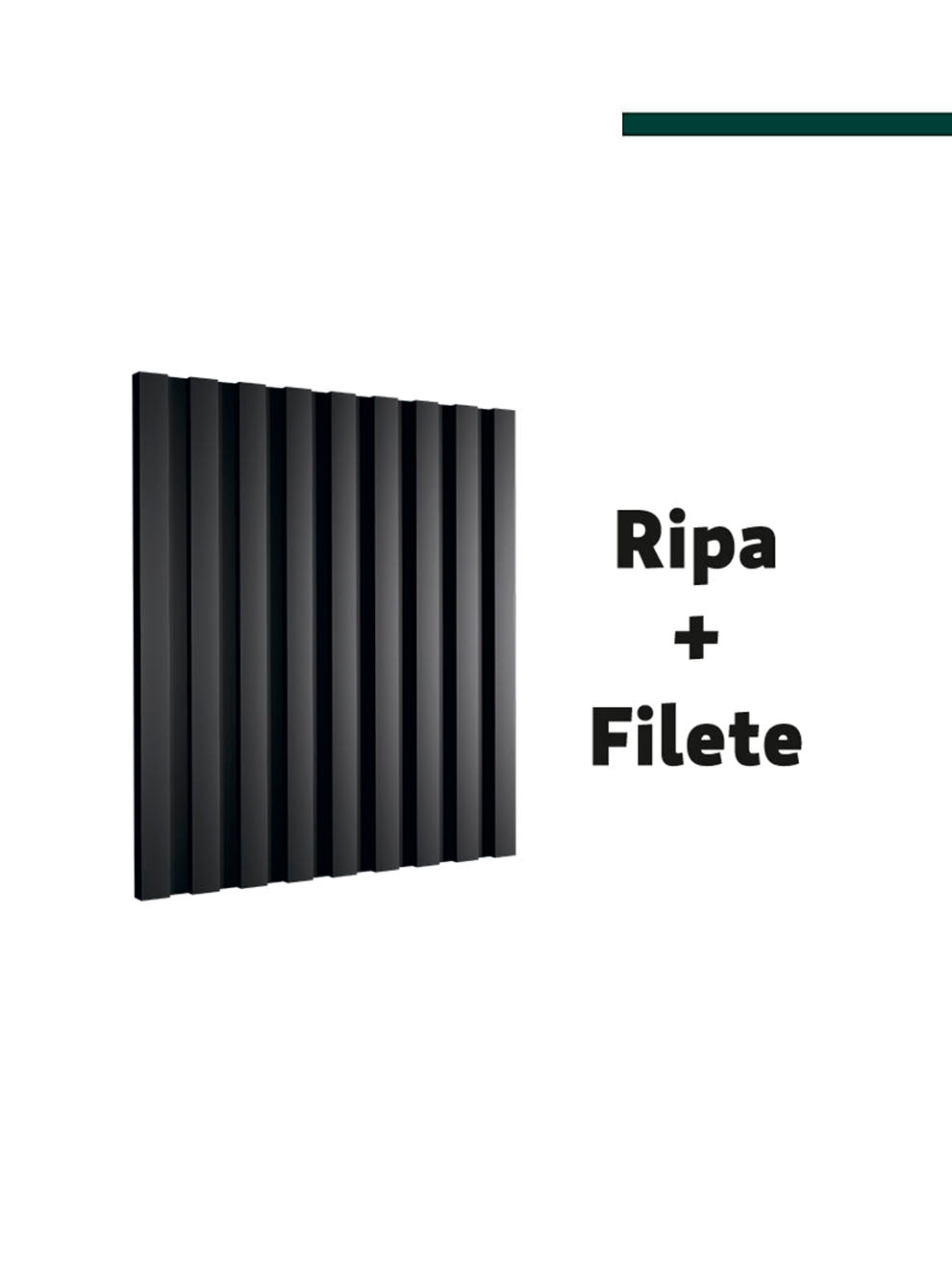 Filete Preto 23,5mm x 8mm x 2,80m - (PCT C/2) -  Santa Luzia