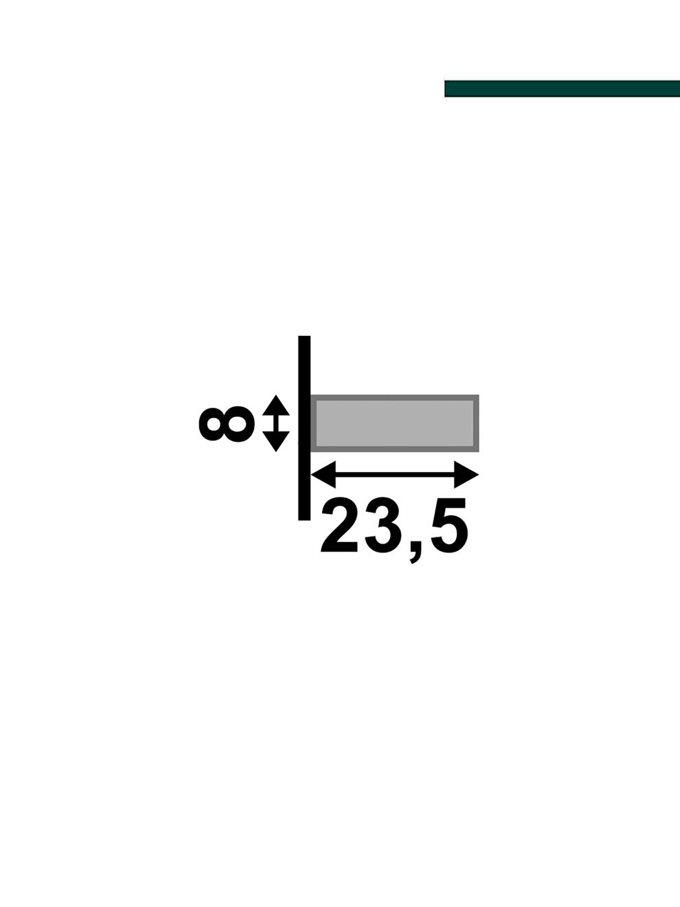 Filete Branco 23,5mm x 8mm x 2,80m - (PCT C/2) -  Santa Luzia