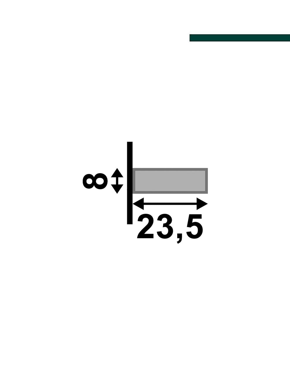 Filete Cobre 23,5mm x 8mm x 2,80m - (PCT C/2) -  Santa Luzia