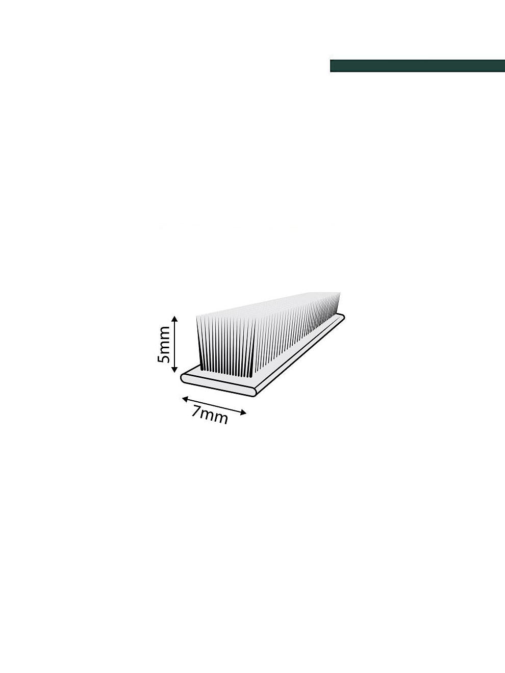 Veda Frestas Escova Cinza 5 mm x 7 mm - 5m - Comfortdoor