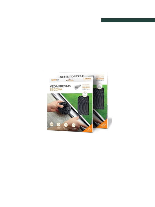 Veda Frestas Escova Cinza 10 mm x 7 mm - 5m - Comfortdoor