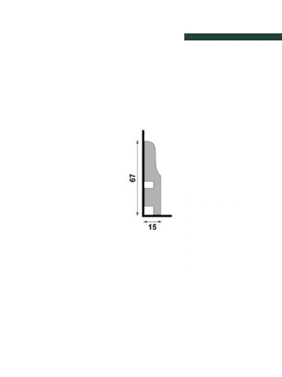 Rodapé 442 Branco – 7cm - Santa Luzia