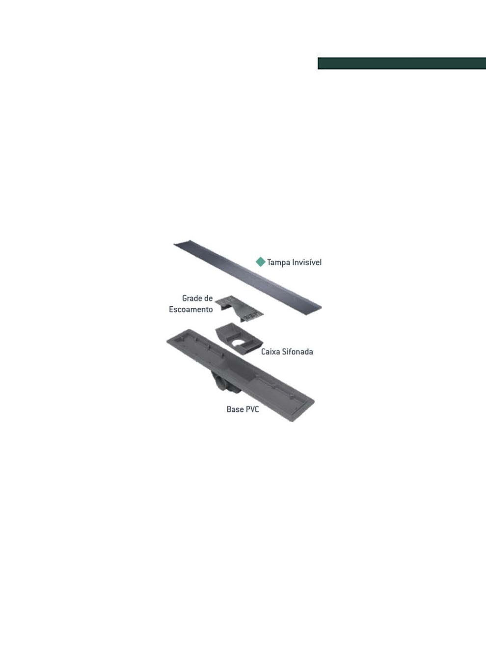 Ralo Linear Versata 60cm x 8cm invisível - SELMETAL