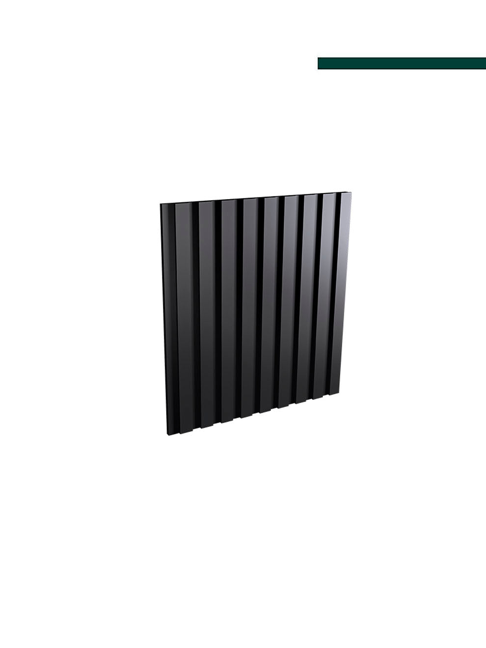 Ripado 55 Preto 55mm x 16mm x 2,80m PAR - Santa Luzia