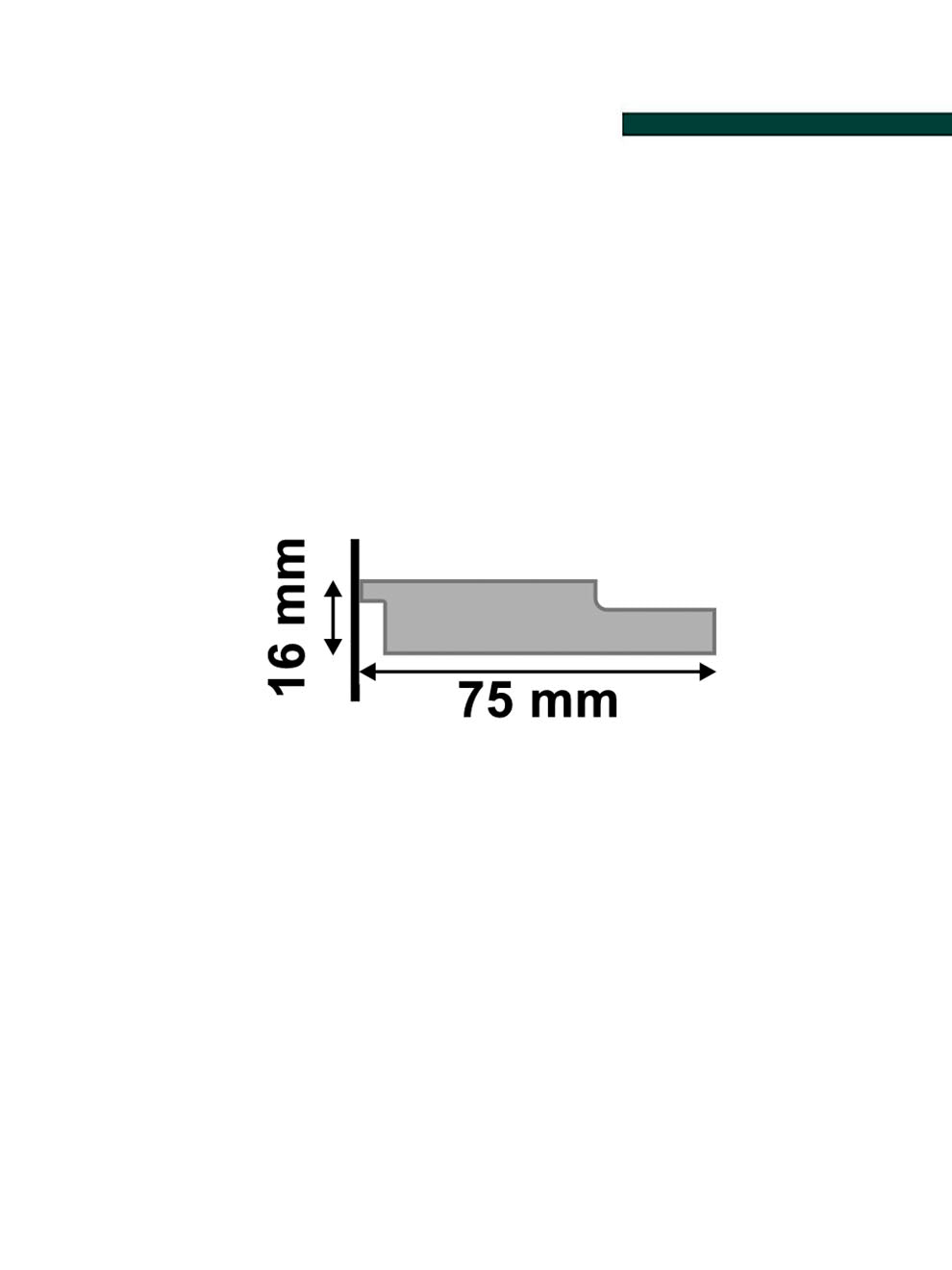 Ripado 75 Preto 55mm x 16mm x 2,80m PAR - Santa Luzia