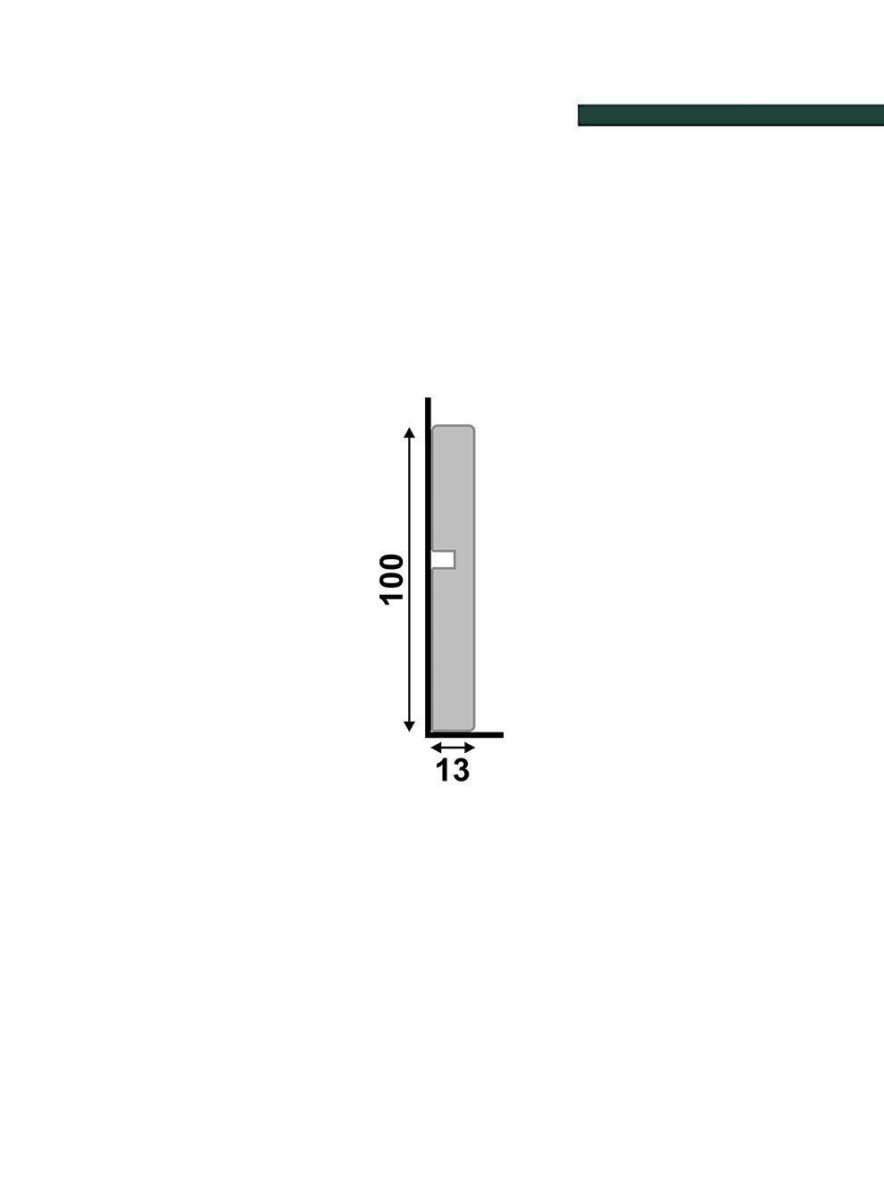 Guarnição 454 Cinza Glacial 100mm x 13mm x 2,40m - Peça - Santa Luzia
