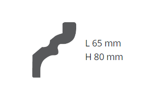GART - Moldura Normastyl MOD C - 65mm x 80mm x 2m
