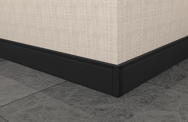 Rodapé 3480 Black – 15cm - Peça - Santa Luzia