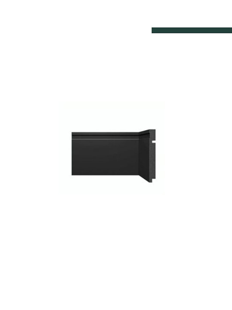 Rodapé 3480 Black – 15cm - Peça - Santa Luzia