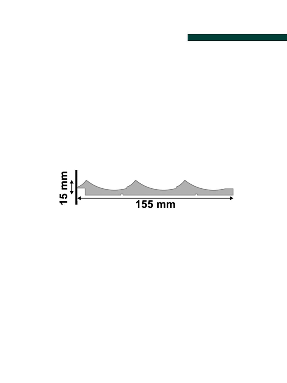 Painel Waves Champanhe 155mm x 15mm x 2,80m POLIESTIRENO - (CX 6 peças) - Santa Luzia