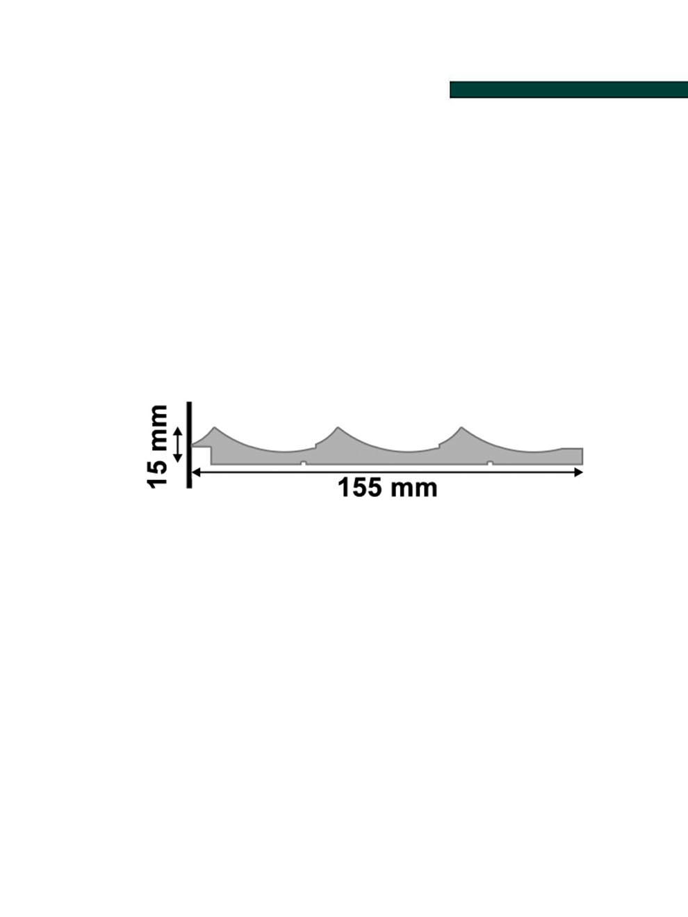 Painel Waves Ouro 155mm x 15mm x 2,80m POLIESTIRENO - (CX 6 peças)- Santa Luzia