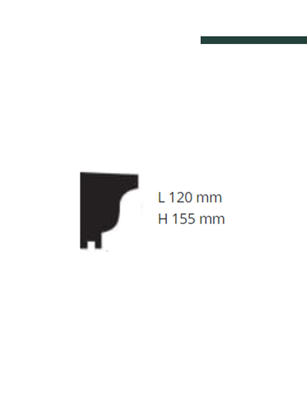 GART - Moldura externas SG3M 120mm x 155mm x 1,20m - (CX 2 peças)