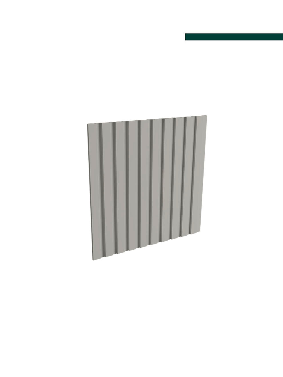 Ripado 105 Cinza glacial 55mm x 16mm x 2,80m Peça - Santa Luzia