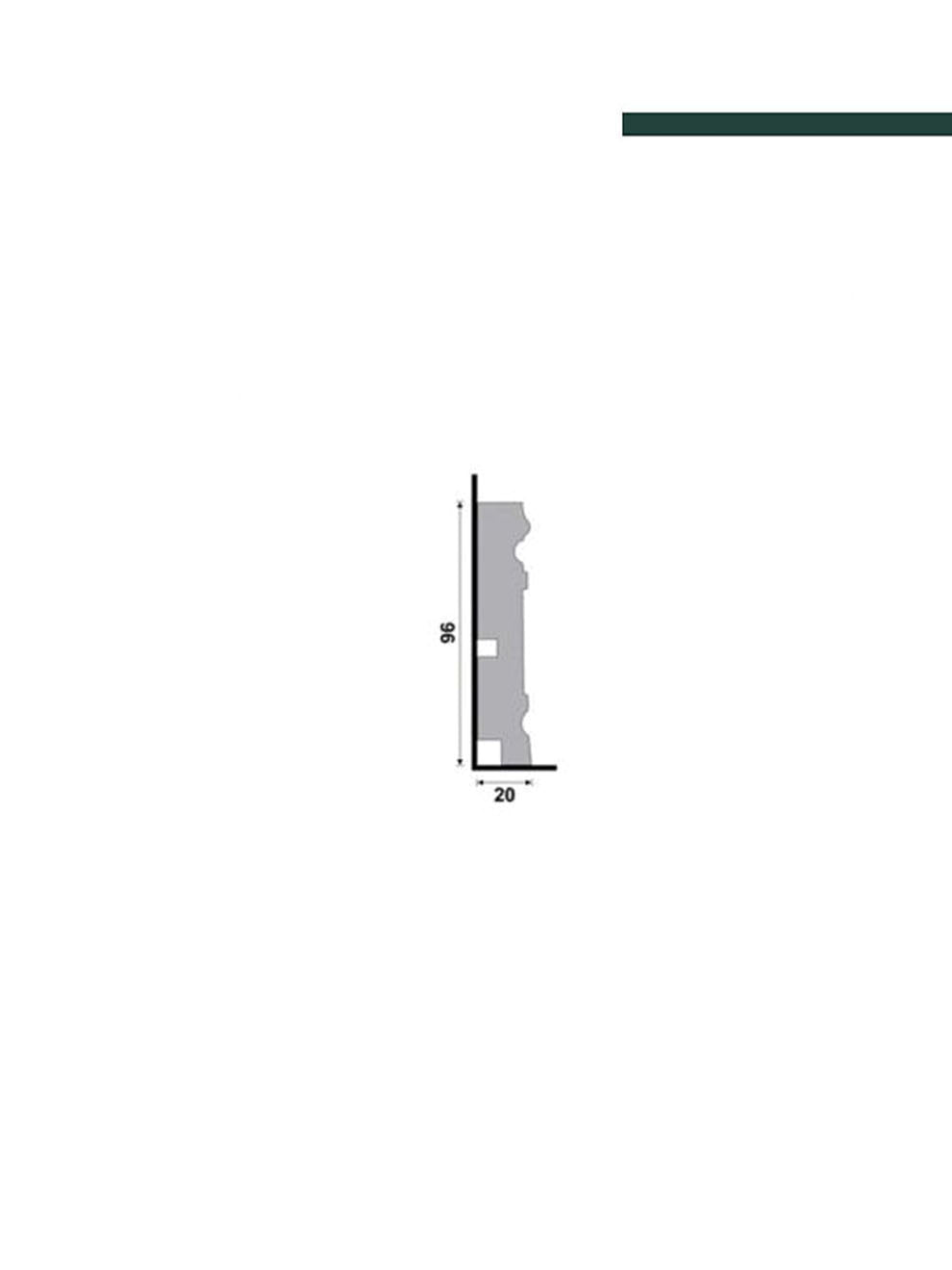 Rodapé 444 Branco – 10cm - Barra - Santa Luzia