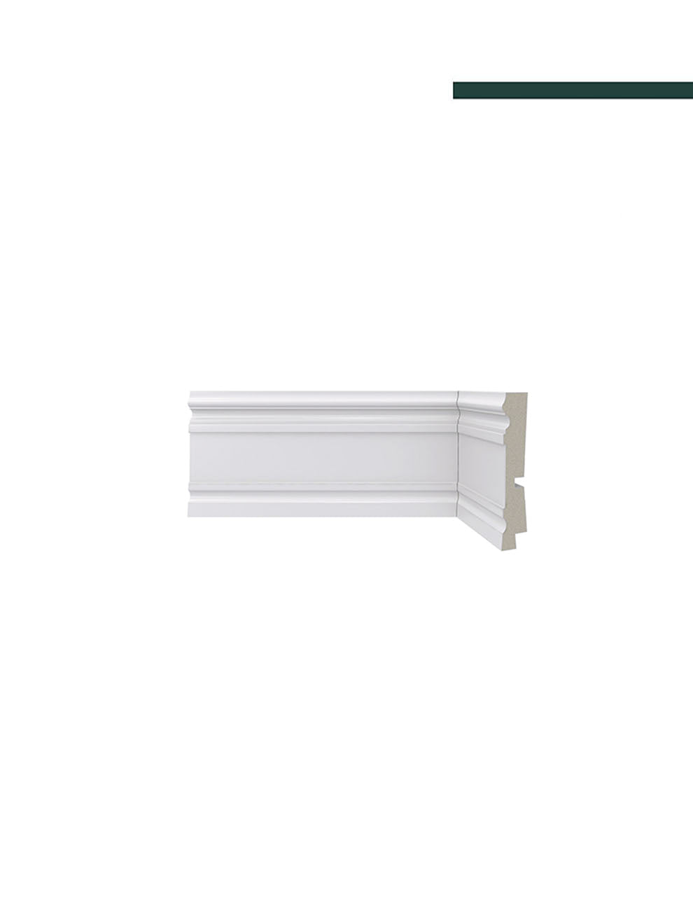 Rodapé 444 Branco – 10cm - Barra - Santa Luzia