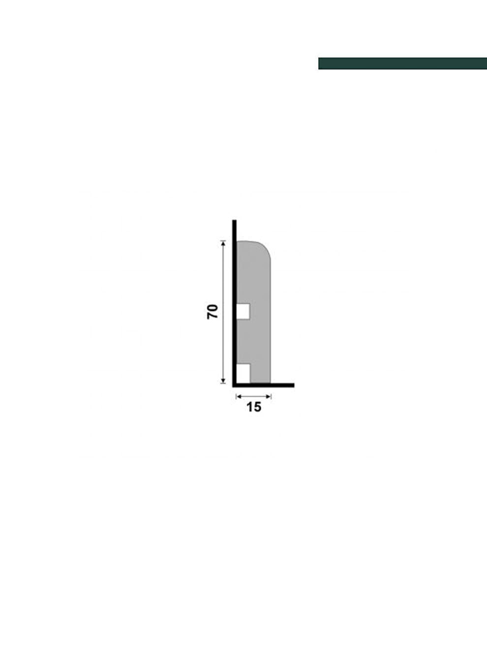 Rodapé 446 branco – 7cm - (CX C/11 PEÇAS) - Santa Luzia