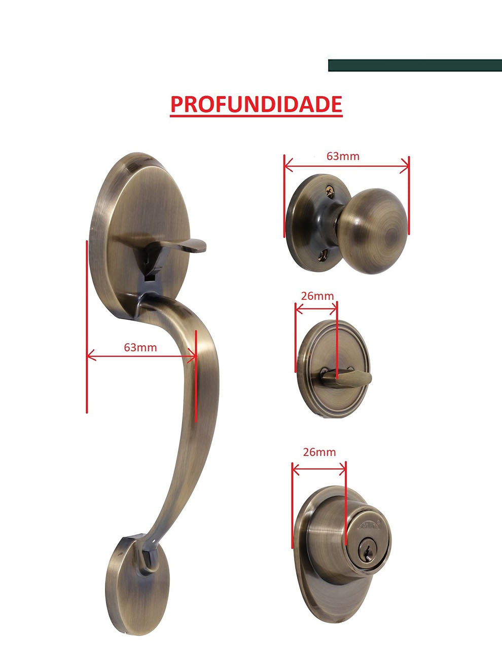 Fechadura Externa Blim Blim 650ZCE Escovada 35mm - Arouca