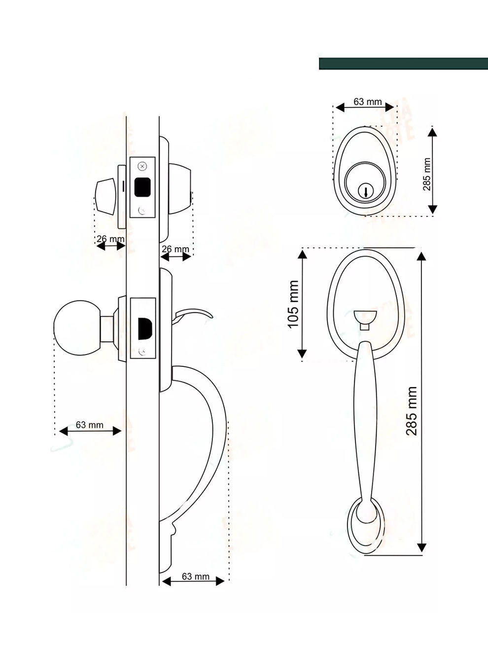 Fechadura Externa Blim Blim 650ZCE Escovada 35mm - Arouca