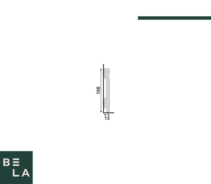 Rodapé Lev102 Branco – 10cm - Barra - Santa Luzia