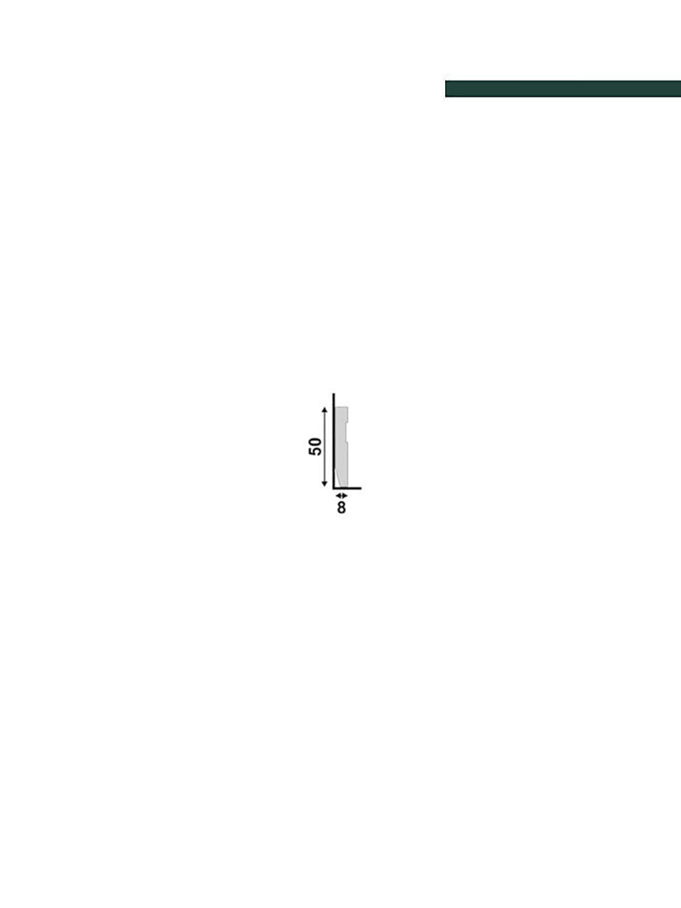 Rodapé Lev 52 Branco – 5cm - Barra - Santa Luzia